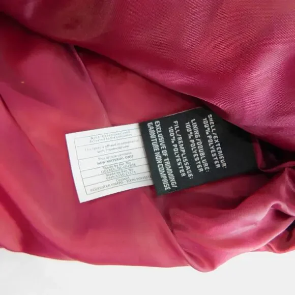 7 For All Mankind Women's Lined Puffer Jacket Coat Red  Small New - Picture 7 of 11